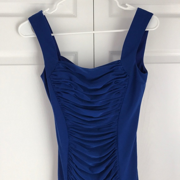 Royal Blue Ruched Bodycon - Picture 1 of 5